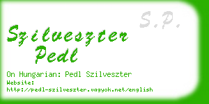 szilveszter pedl business card